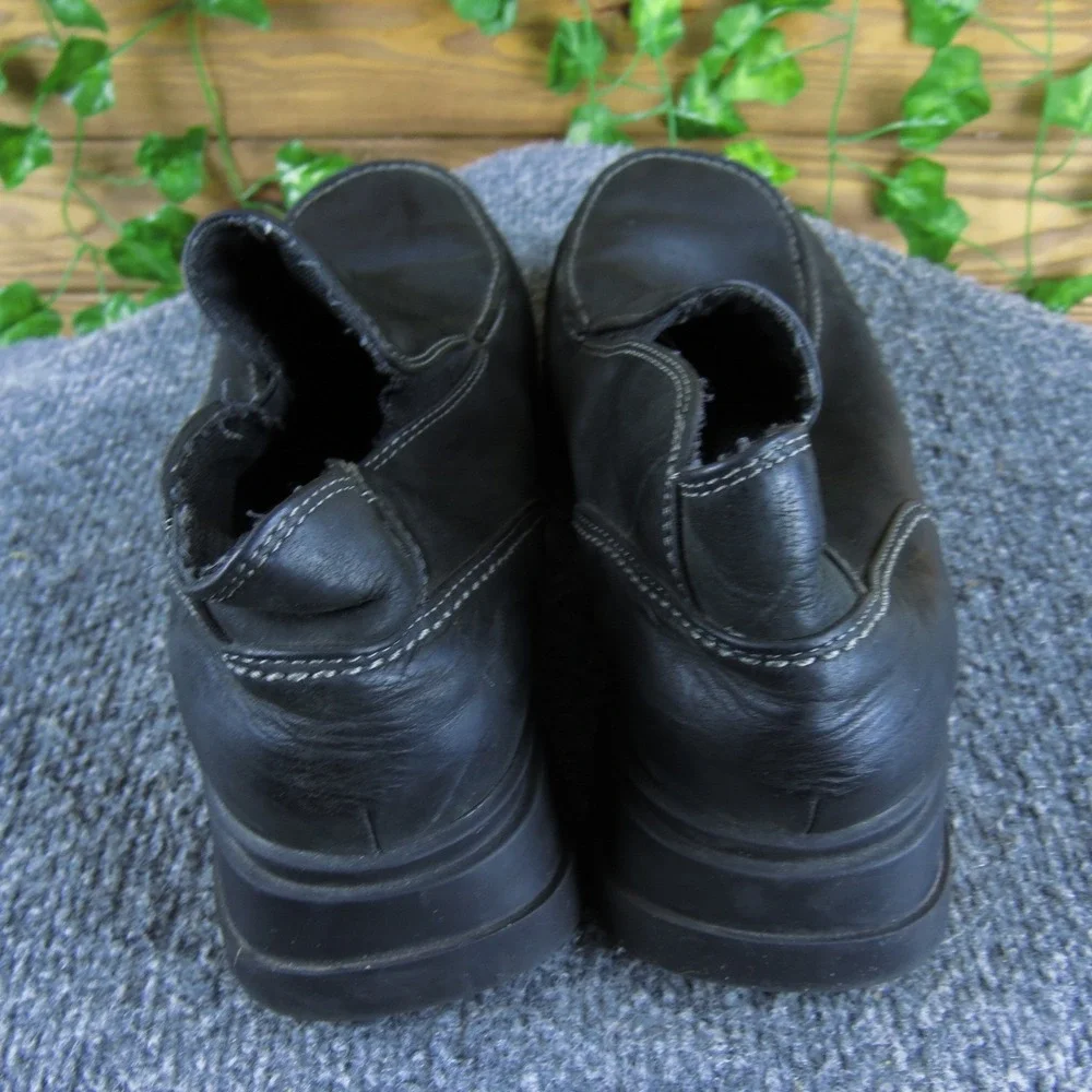 Colin Stuart Womens 9.5M Black Leather Slip-On Bootie Casual Comfortable‎ Shoes
